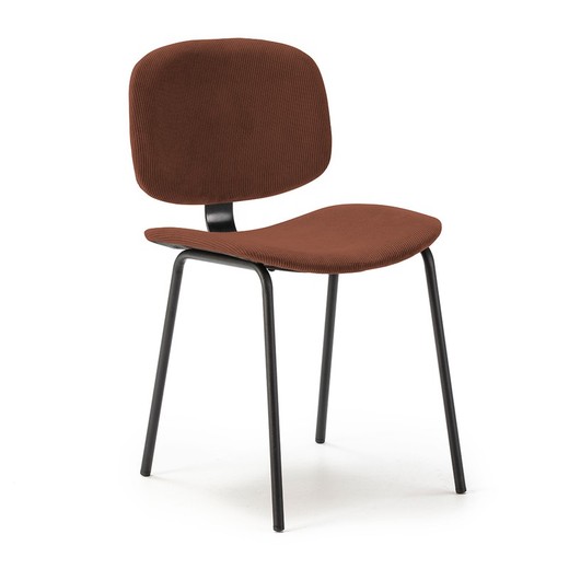 Corduroy and metal cauldron chair, 44 x 51 x 79 cm | Arus