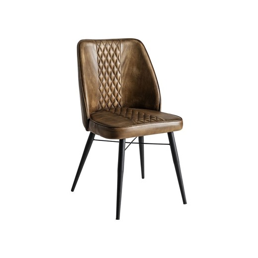 Camel leather chair, 48 x 48 x 82 cm | Brouse