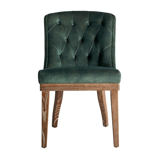 Green Molinella Leather Chair, 63x51x84cm