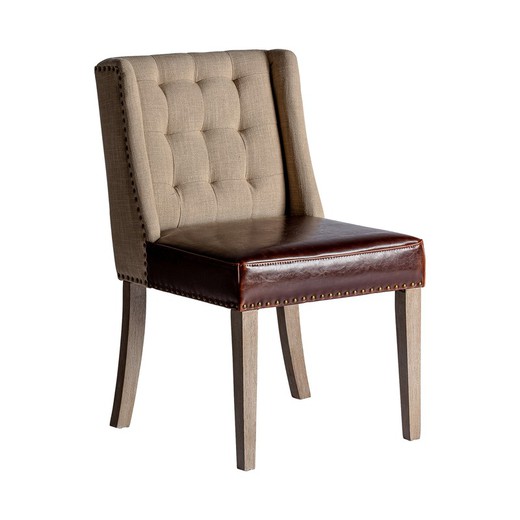 Bruine Tunja grenen stoel, 54x62x87cm