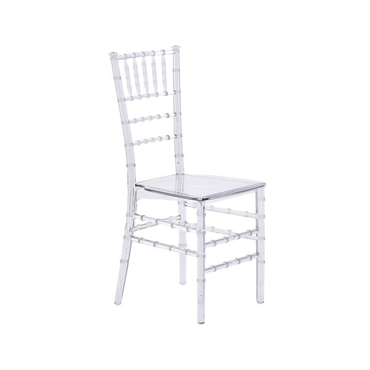 Polycarbonate chair in transparent, 41 x 38 x 92 cm | Chiavari