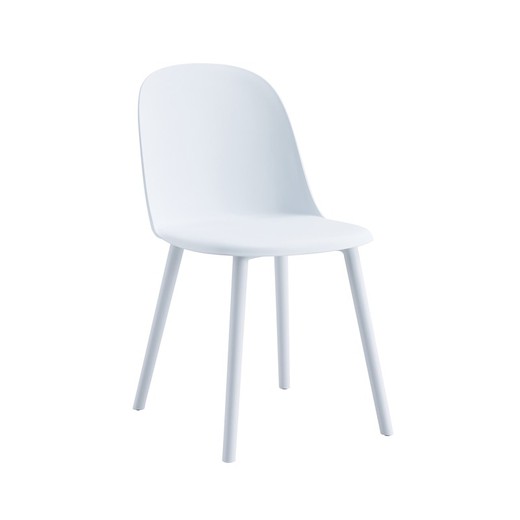 Weißer Stuhl aus Polypropylen, 45 x 55,5 x 80 cm | Margarete