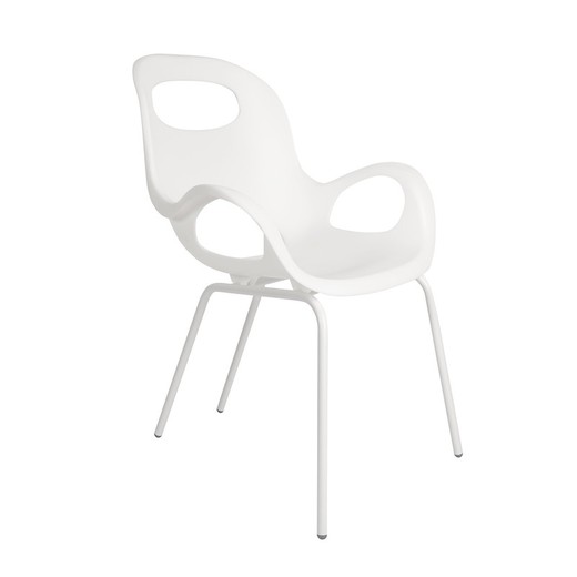 Λευκή καρέκλα πολυπροπυλενίου, 61 x 62 x 86 cm | ω
