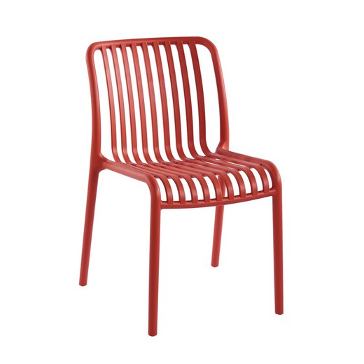 Krzesło polipropylenowe w kolorze karmazynowym, 45 x 58 x 80 cm | Iwona