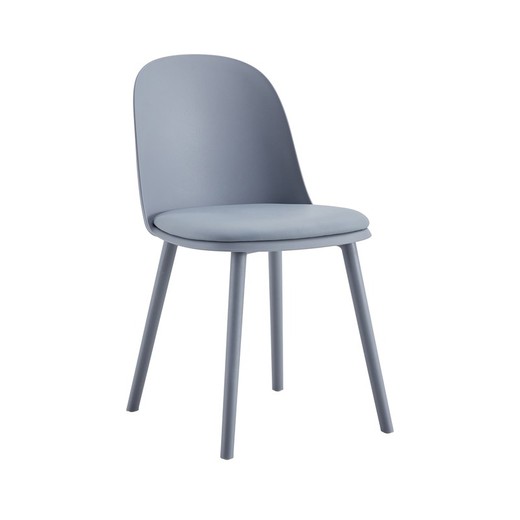 Polypropylene chair in gray, 45 x 55.5 x 80 cm | happy