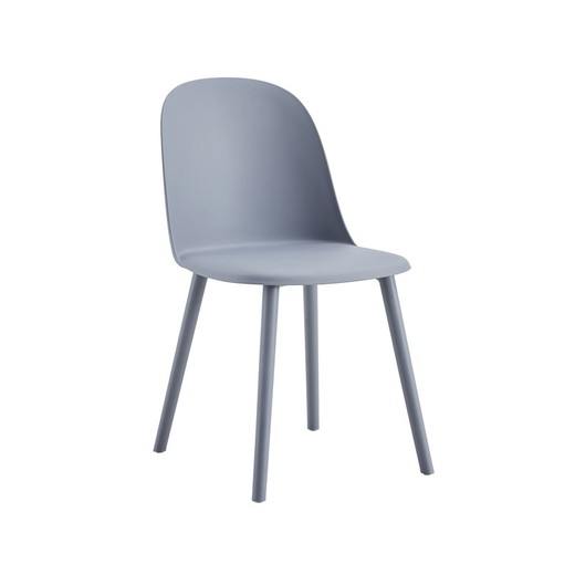 Polypropyleen stoel in grijs, 45 x 55,5 x 80 cm | Margaretha