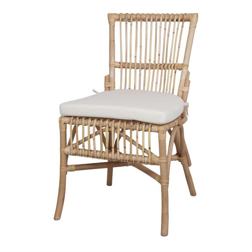 Rattan chair in natural, 52 x 61 x 88 cm | Millie