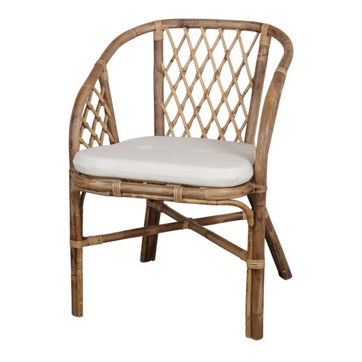 Rattan chair in natural, 55.5 x 63 x 82 cm | shibori