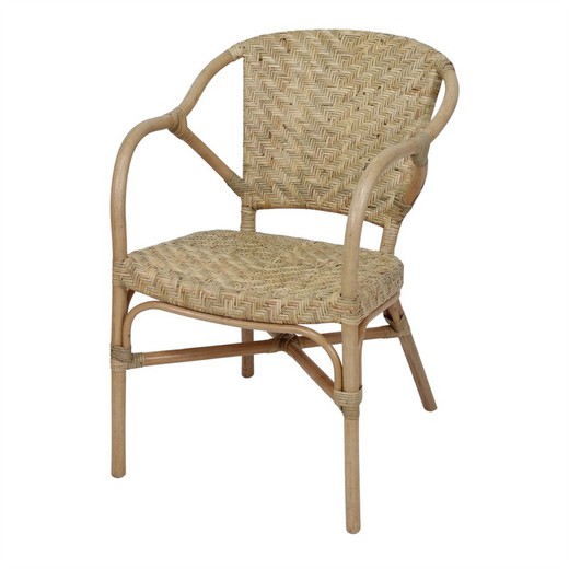 Chaise en rotin naturel, 59 x 66 x 80 cm | Devon