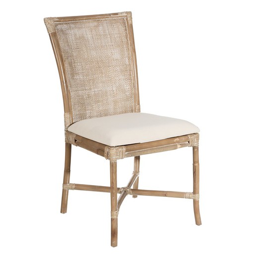 Krzesło z naturalnego rattanu, 47x55x91cm