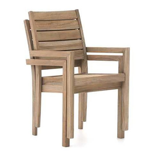 Teakhouten stoel, 58x60x92cm