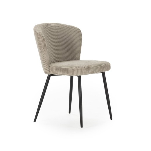 Silla de tejido en beige, 47 x 58 x 78 cm | Megan