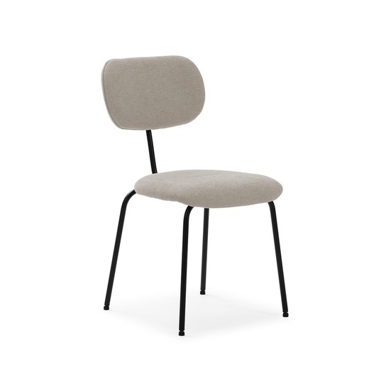 Silla de tejido en beige, 48 x 59 x 86,5 cm | Dash