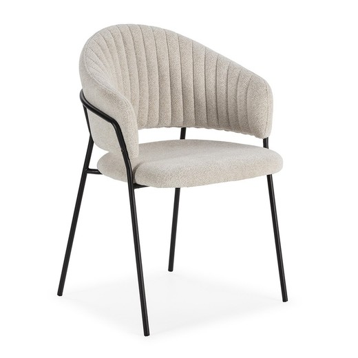 White fabric chair, 51.5 x 60 x 76 cm | Leticia