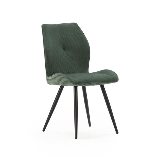 Silla de tejido en verde, 46 x 62 x 89 cm | Adaya