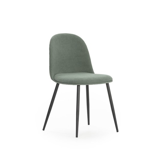 Silla de tejido en verde y negro, 45 x 52 x 81 cm | Malila