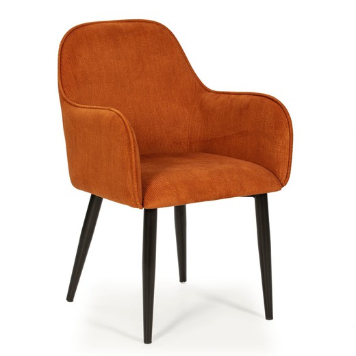 Krzesło z tkaniny w kolorze Caldera i metalowa rama, 54 x 49 x 46/64/88 cm