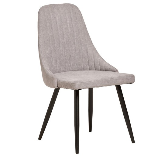 Light gray fabric chair and black metal legs, 50 x 51 x 46/90 cm