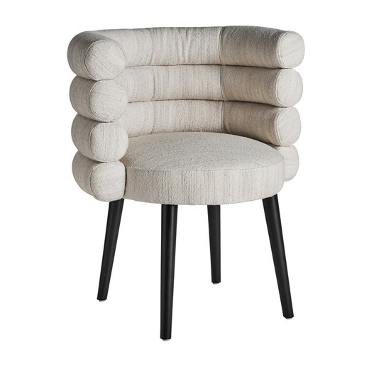 Krzesło bawełniane Finnoy w kolorze złamanej bieli, 67 x 60 x 80 cm