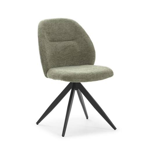 Green fabric swivel chair, 49.5 x 60 x 85 cm | Tamara