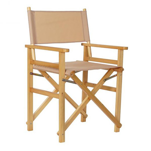 Taupe Pine Chair, 56x48x87cm