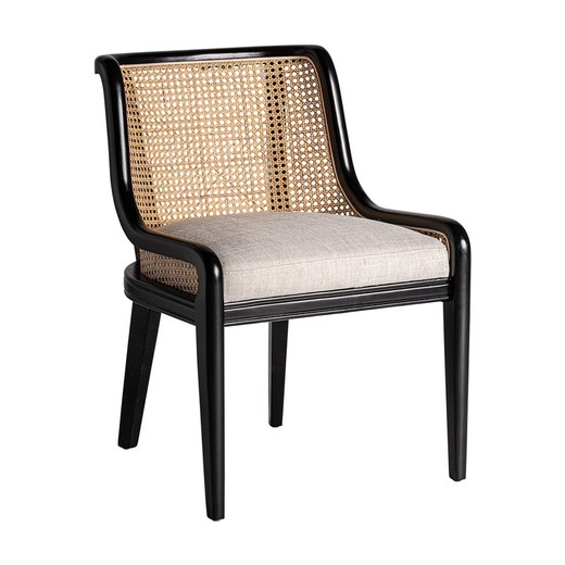 Chaise en rotin Velburg naturel, 54 x 54 x 77 cm