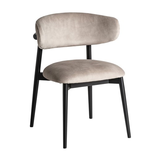 Zell polyester stoel in zwart, 57 x 56 x 78 cm