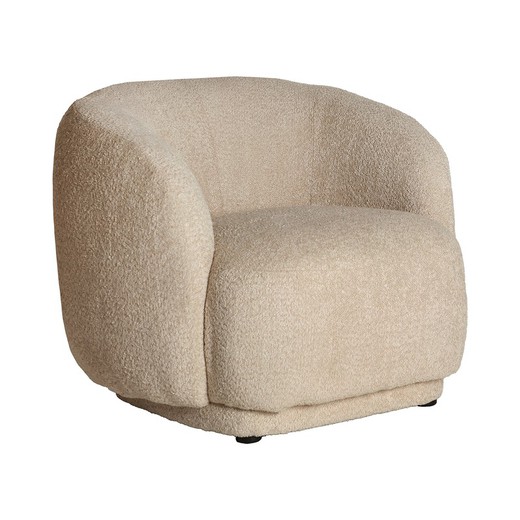 Bouclé cotton armchair in cream, 87 x 90 x 76 cm | Bouclé Privas