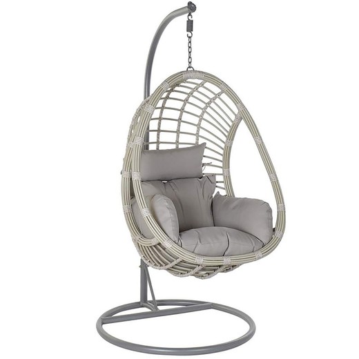 Gray Synthetic Rattan Hanging Armchair, 100x70x195cm