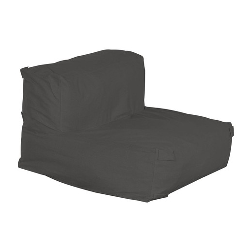 Dark gray polyester fabric garden armchair, 90 x 87 x 65 cm | Sea Side