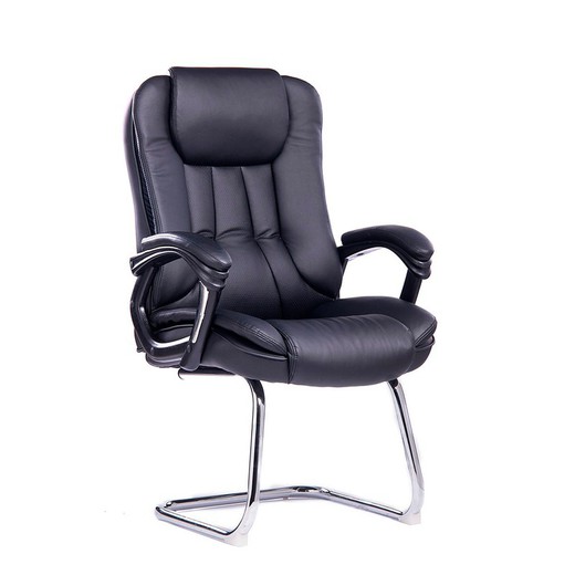 Fauteuil de bureau en simili cuir noir, 67 x 73 x 108 cm