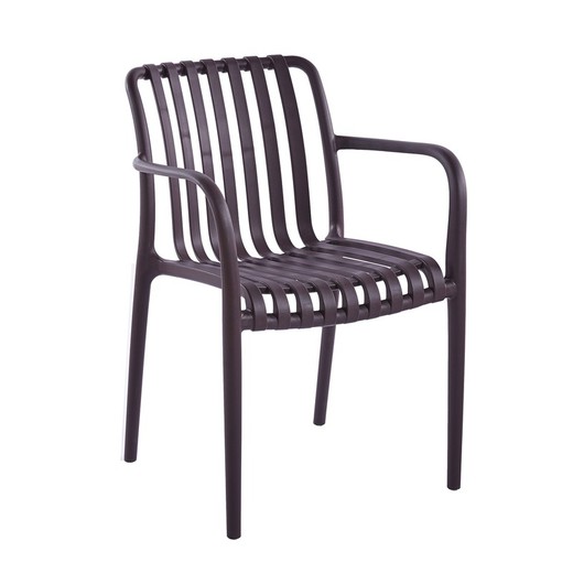 Sessel aus Polypropylen in Tabak, 56 x 57,5 ​​x 81 cm | Ivone