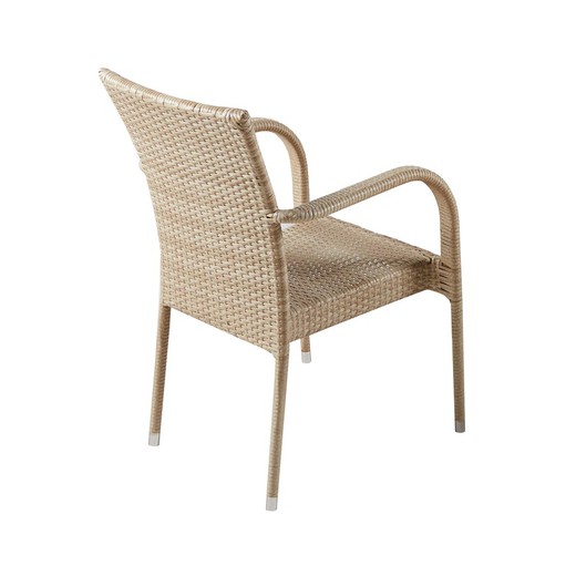 Rotan fauteuil in naturel, 58 x 60 x 91 cm | Sumatra