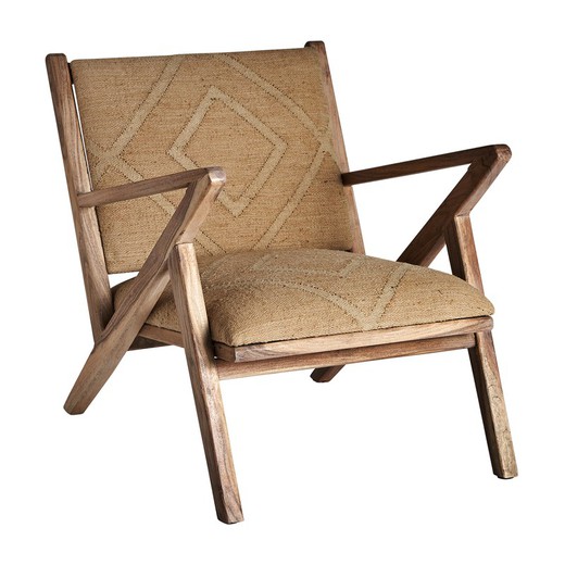 Elgin jute lænestol i brun, 62 x 77 x 73 cm