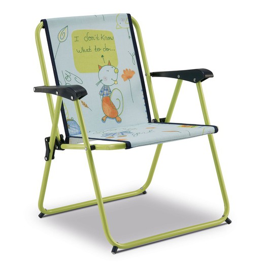 Children's armchair, with safety, folding padded 1 cm and steel frame, 42x40x52 cm