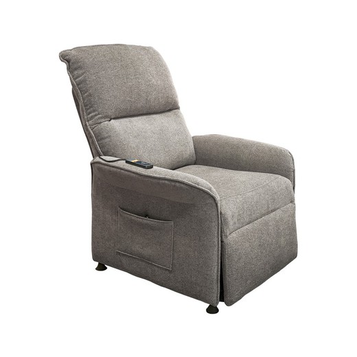 Fauteuil de relaxation avec massage en tissu gris tabac, 84 x 82 x 100 cm | Shiatsu