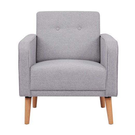 Grijze gestoffeerde fauteuil (70 x 77 x 77 cm) | Noyazu-serie