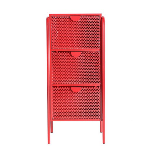 Czerwony szyfon żelazny, 41 x 37 x 91 cm | Arvert