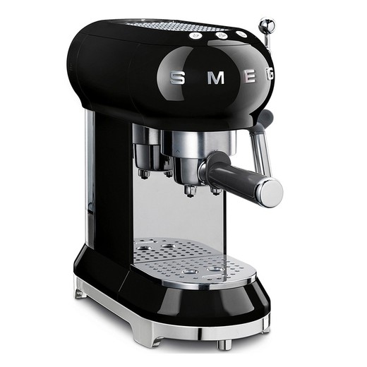 SMEG-Espresso kaffemaskine sort stål, 33x30,3x14,9 cm