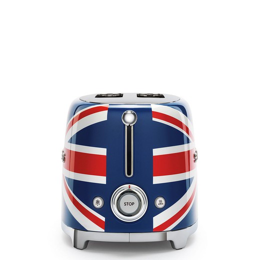 SMEG-Toaster English Flag in blue, red and white steel, 31x19.5x19.8 cm