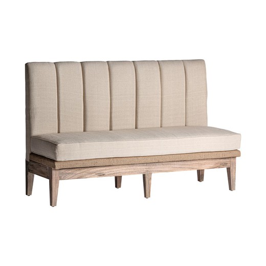 Kremowa sofa barowa Retz Teak, 170x65x110cm