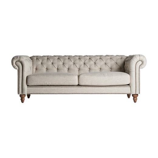 Blamont Fir Wood Sofa i Grå, 215 x 85 x 76 cm