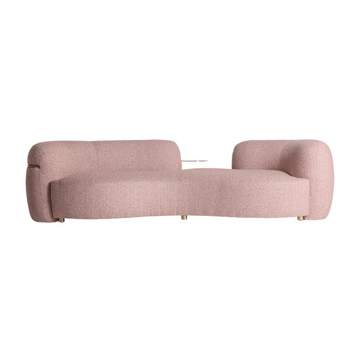 Bytow Polyester-Sofa in Rosa, 273 x 112 x 68 cm