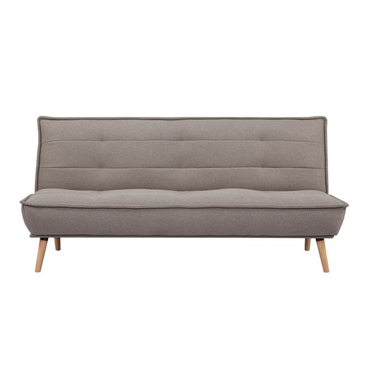 Sofá cama estofado marrom (194 x 95 x 89 cm) | Série Hufranch