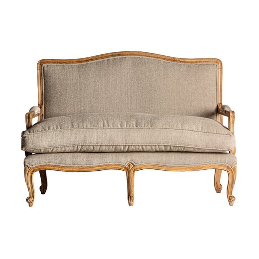 Sofa aus Mangoholz Zwet Beige, 141x68x101cm