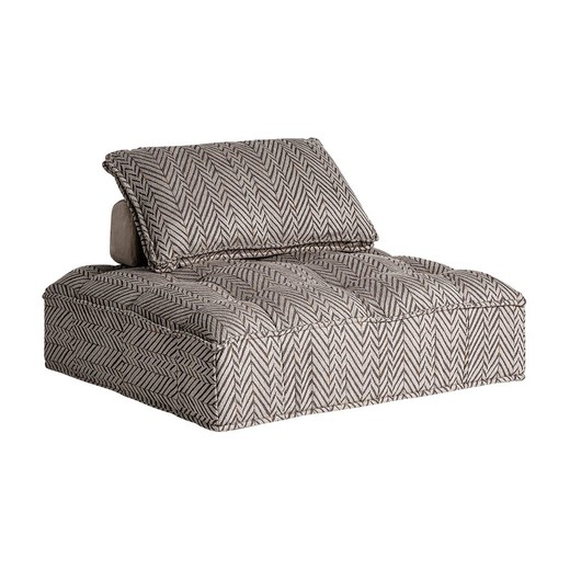 Αρθρωτός υφασμάτινος καναπές σε καφέ και μπεζ, 120 x 120 x 74 cm | Encs