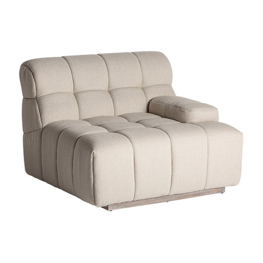 Αρθρωτός καναπές από ύφασμα και ξύλο σε μπεζ, 95 x 95 x 63 cm | Winzer
