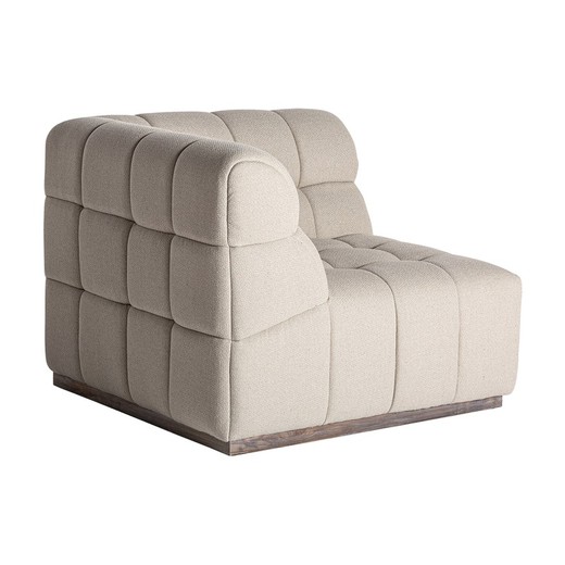 Αρθρωτός καναπές από ύφασμα και ξύλο σε μπεζ, 95 x 95 x 76 cm | Winzer