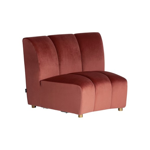 Modular velvet sofa in coral, 107 x 90 x 83 cm | Shul