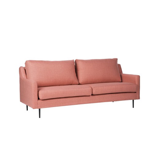 Sofa tapicerowana w kolorze różowym, 190x82x85 cm